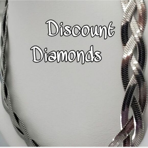 Polished Silver Rope Necklace with Intricate Design - Picture 8 of 11